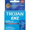 Trojan Enz Spermicidal Lubricated Condoms - Box of 3