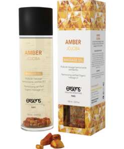 EXSENS of Paris Organic Massage Oil w/Stones - Amber Jojoba