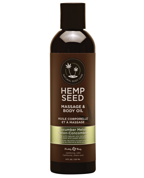 Earthly Body Massage & Body Oil - 8 oz Cucumber Melon