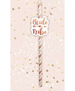 Bride Tribe Straws - Rose Gold Pack of 6