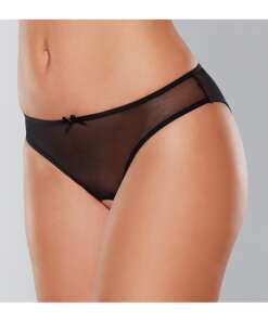 Adore Wild Nite Mesh Open Back Panty Black O/S