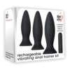 Adam & Eve Rechargeable Vibrating Anal Training Kit - Black
