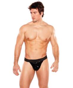 Zeus Wet Look Thong Black O/S