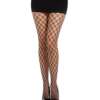 Double Knitted Fence Net Pantyhose Black O/S