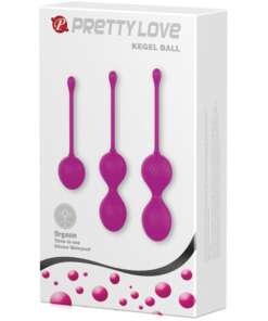Pretty Love Three-In-One Kegel Set - Fuchsia