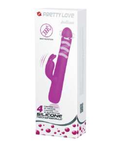 Pretty Love Julian Wavy Rotation Rabbit - Fuchsia