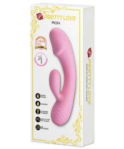 Pretty Love Ron Phallic Liquid Silicone Rabbit - Pink