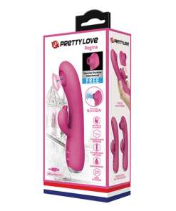 Pretty Love Regina Pulsing Rabbit w/Free Suction Attachment - Pink