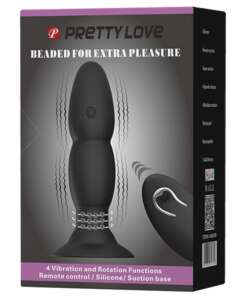 Pretty Love Remote Control Beaded Plug 4 Function - Black