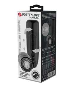 Pretty Love Marlon Thrusting & Rotating Masturbator - Black