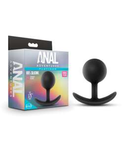 Blush Anal Adventures Platinum Silicone Vibra Plug - Black