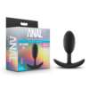 Blush Anal Adventures Platinum Silicone Vibra Slim Plug Medium - Black