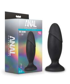 Blush Anal Adventures Platinum Silicone Rocket Plug - Black