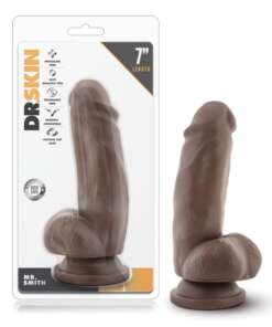 Blush Dr. Skin Mr. Smith 7" Dildo w/Suction Cup - Chocolate