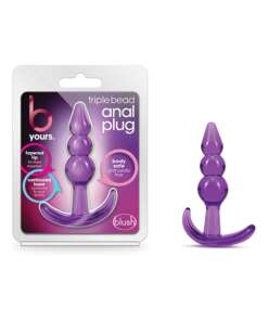 Blush B Yours Triple Bead Anal Plug - Purple