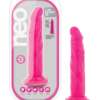 Blush Neo 7.5" Dual Density Cock - Neon Pink