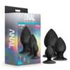 Blush Anal Adventures Platinum Silicone Anal Stout Plug Kit - Black