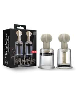 Blush Temptasia Clit & Nipple Large Twist Suckers - Clear Set of 2