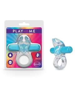 Blush Play with Me Bull Vibrating C Ring - Blue