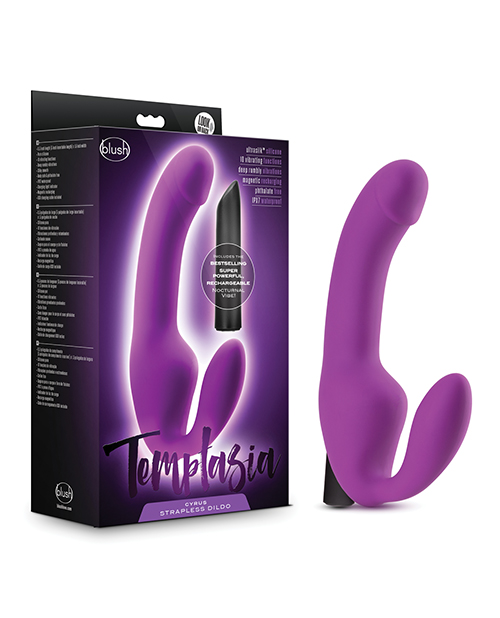 Blush Temptasia Estella Strapless Silicone Dildo - Purple