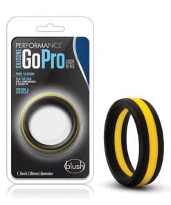 Blush Performance Silicone Go Pro Cock Ring - Black/Gold
