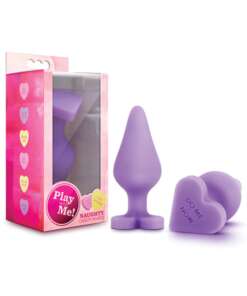 Blush Play with Me Naughty Candy Heart Do Me Now Plug - Purple