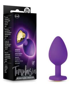 Blush Temptasia Bling Plug w/Gem Medium - Purple