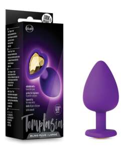 Blush Temptasia Bling Plug w/Gem Large - Purple