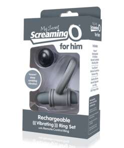 Screaming O My Secret Bullet & Ring for Him - Grey