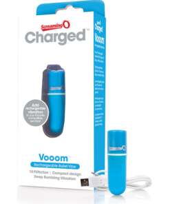 Screaming O Charged Vooom Rechargeable Bullet Vibe - Blue