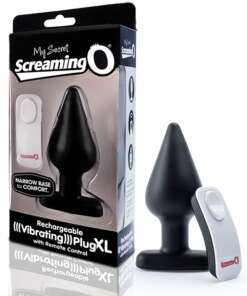 Screaming O My Secret Remote Vibrating XL Plug - Black