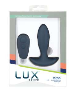 Lux Active Throb Anal Pulsating Massager w/Remote - Dark Blue