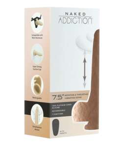 Naked Addiction The Freak 7.5" Rotating & Thrusting Vibrating Dong - Ivory