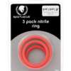 Spartacus Nitrile Cock  Ring Set - Red Pack of 3