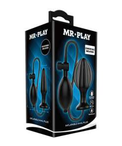 Mr. Play Inflatable Anal Plug - Black