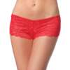 Low Rise Stretch Scallop Lace Booty Short Red XL