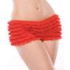 Ruffle Shorts w/Back Bow Detail Red XXL