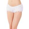Ruffle Shorts w/Back Bow Detail White OS/XL
