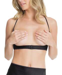 Cupless Underbust Bra w/Adjustable T-Back (Can be Worn Two Ways) Black O/S