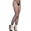 Footless Fishnet w/Rhinestone Pantyhose Black O/S