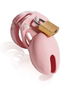 CB-6000 2 1/2" Cock Cage & Lock Set - Pink