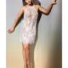 Classic Sheer Eyelash Lace Babydoll & G-String White O/S