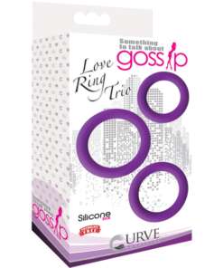Curve Novelties Gossip Love Ring Trio - Violet