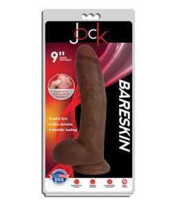 Curve Novelties 9" Bareskin Dong w/Balls - Latte