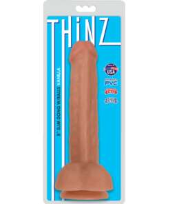 Curve Novelties Thinz 8" Slim Dong w/Balls - Vanilla