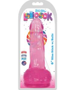 Curve Novelties Lollicock 6" Slim Stick w/Balls - Cherry Ice