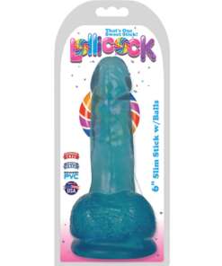 Curve Novelties Lollicock 6" Slim Stick w/Balls - Berry Ice