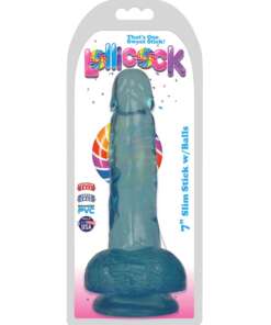Curve Novelties Lollicock 7" Slim Stick w/Balls - Berry Ice