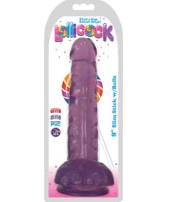 Curve Novelties Lollicock 8" Slim Stick w/Balls - Grape Ice