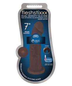 Curve Novelties Fleshstixxx 7" Dong - Chocolate